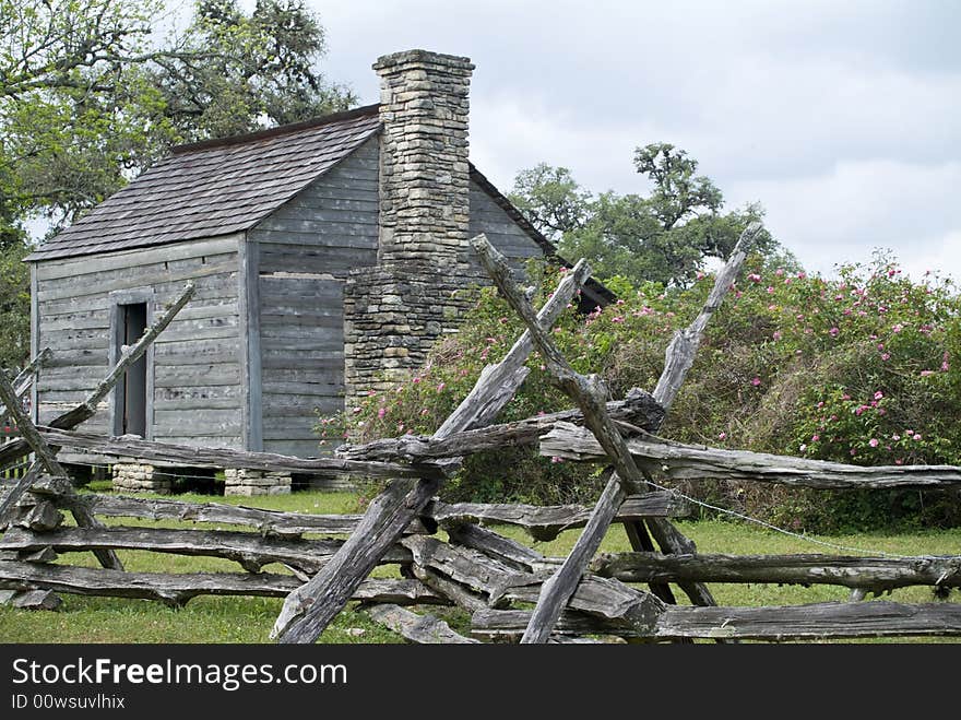 Country Cabin & Fence