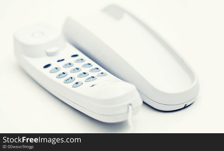 A white generic modern phone