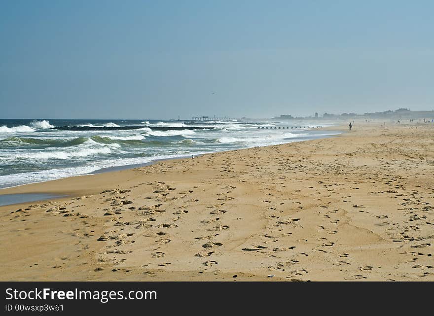 Sun sea and sand on the jersey shore. Sun sea and sand on the jersey shore