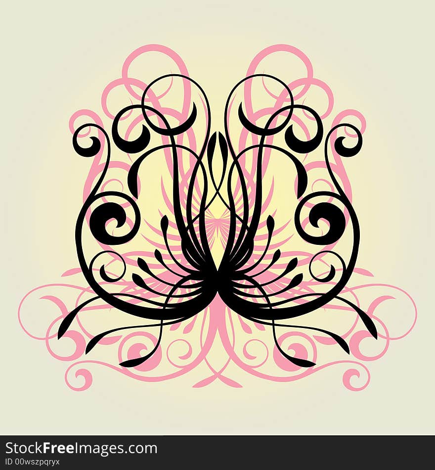 Vector ornament In flower style. Vector ornament In flower style