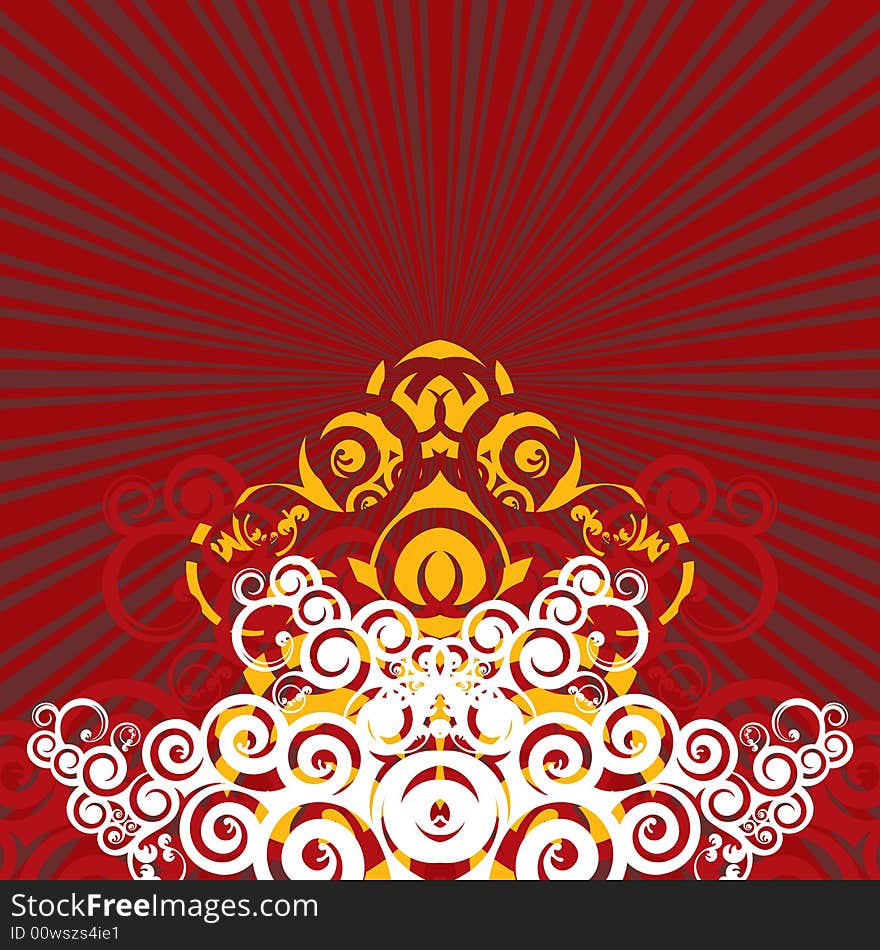 Vector ornament In flower style. Vector ornament In flower style