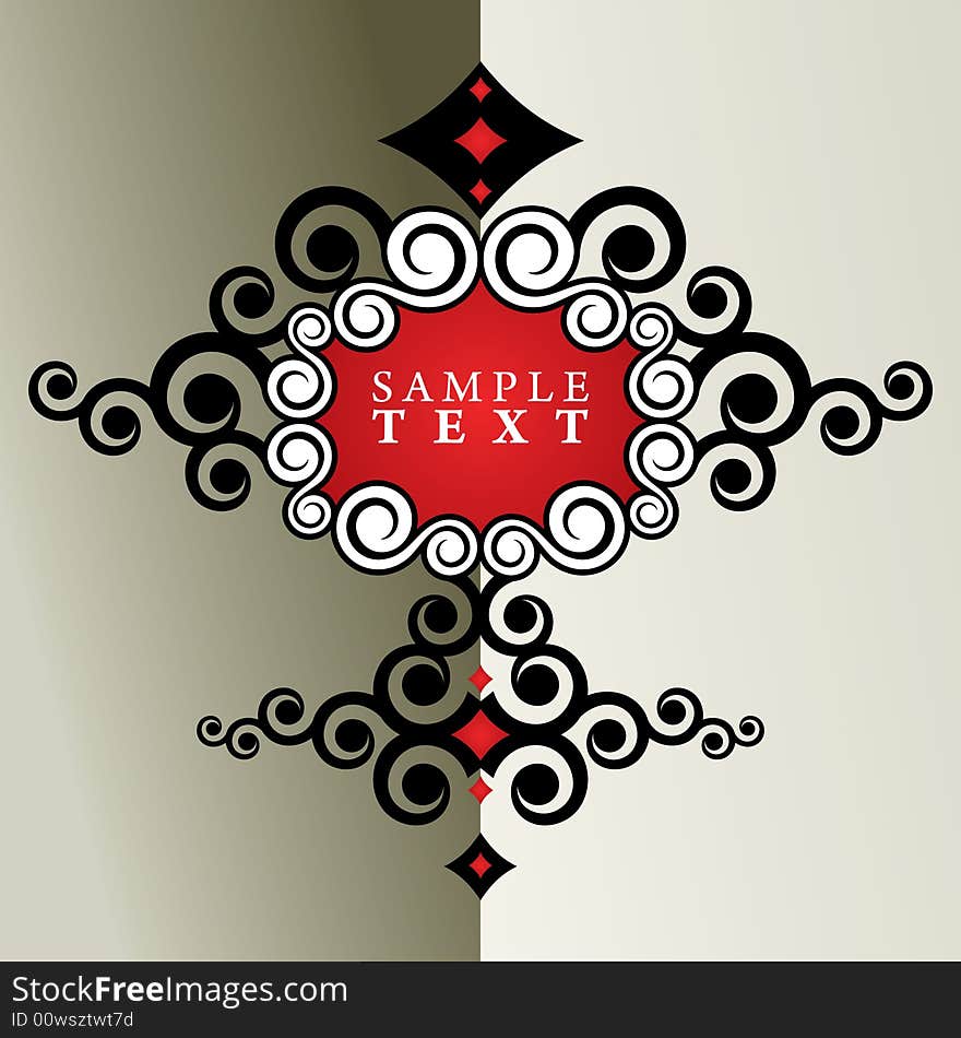 Vector ornament In flower style. Vector ornament In flower style