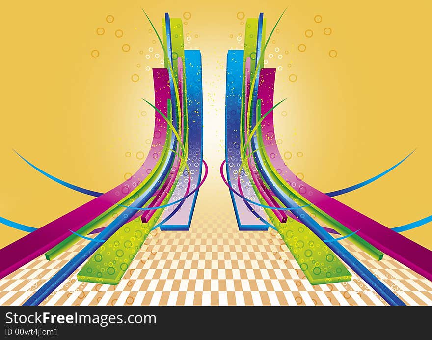 3D rendered Abstract welcome to the world. 3D rendered Abstract welcome to the world