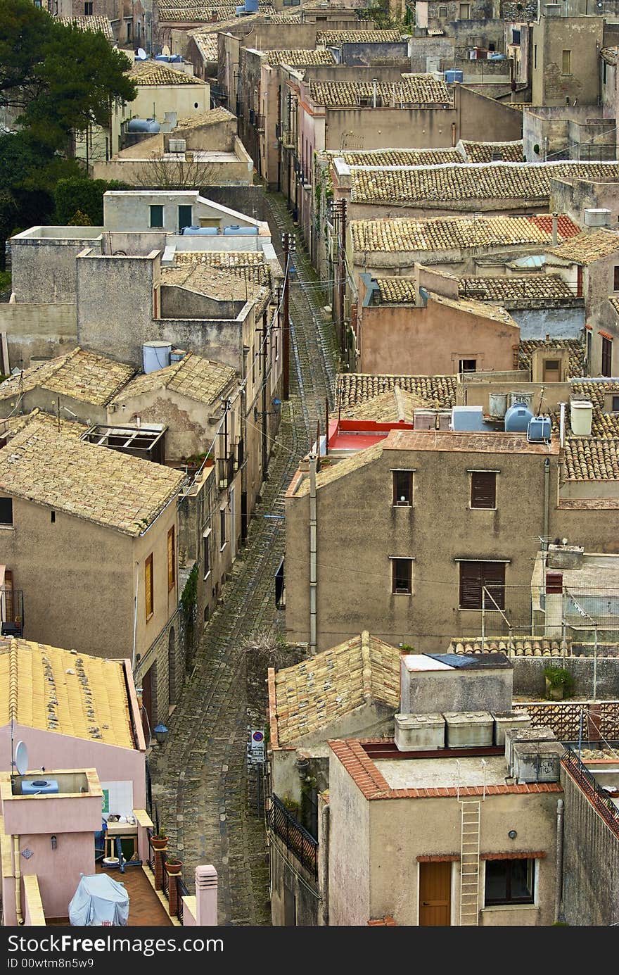 Medieval street in Erice