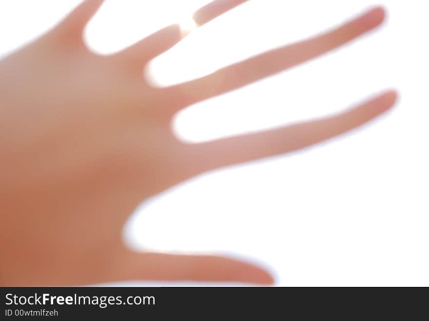 An image of a silhouette of girl`s hand