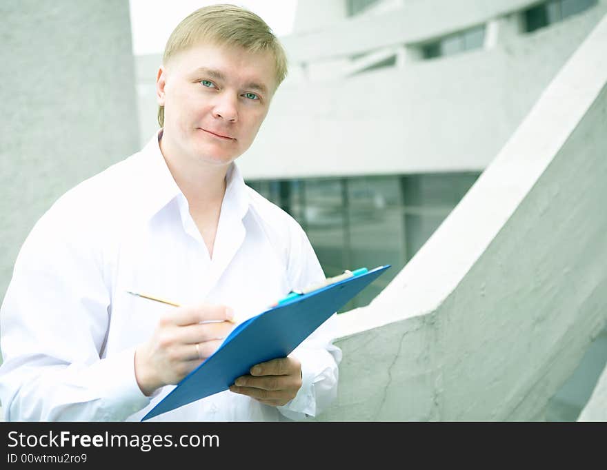 Cheerful young businessman