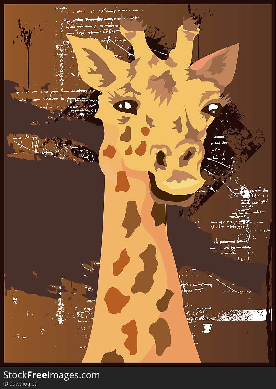 A Giraffe Brown in a funky design.