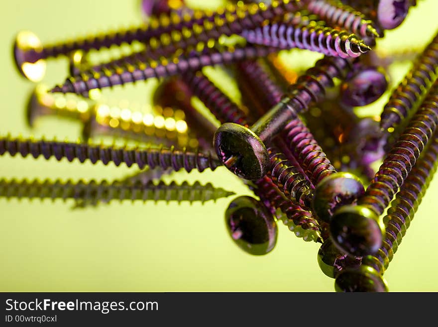 Closeup of screws (macro image)