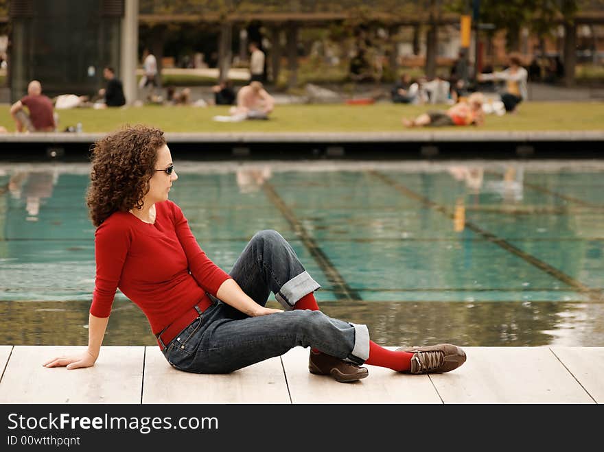 Relaxing Young Woman