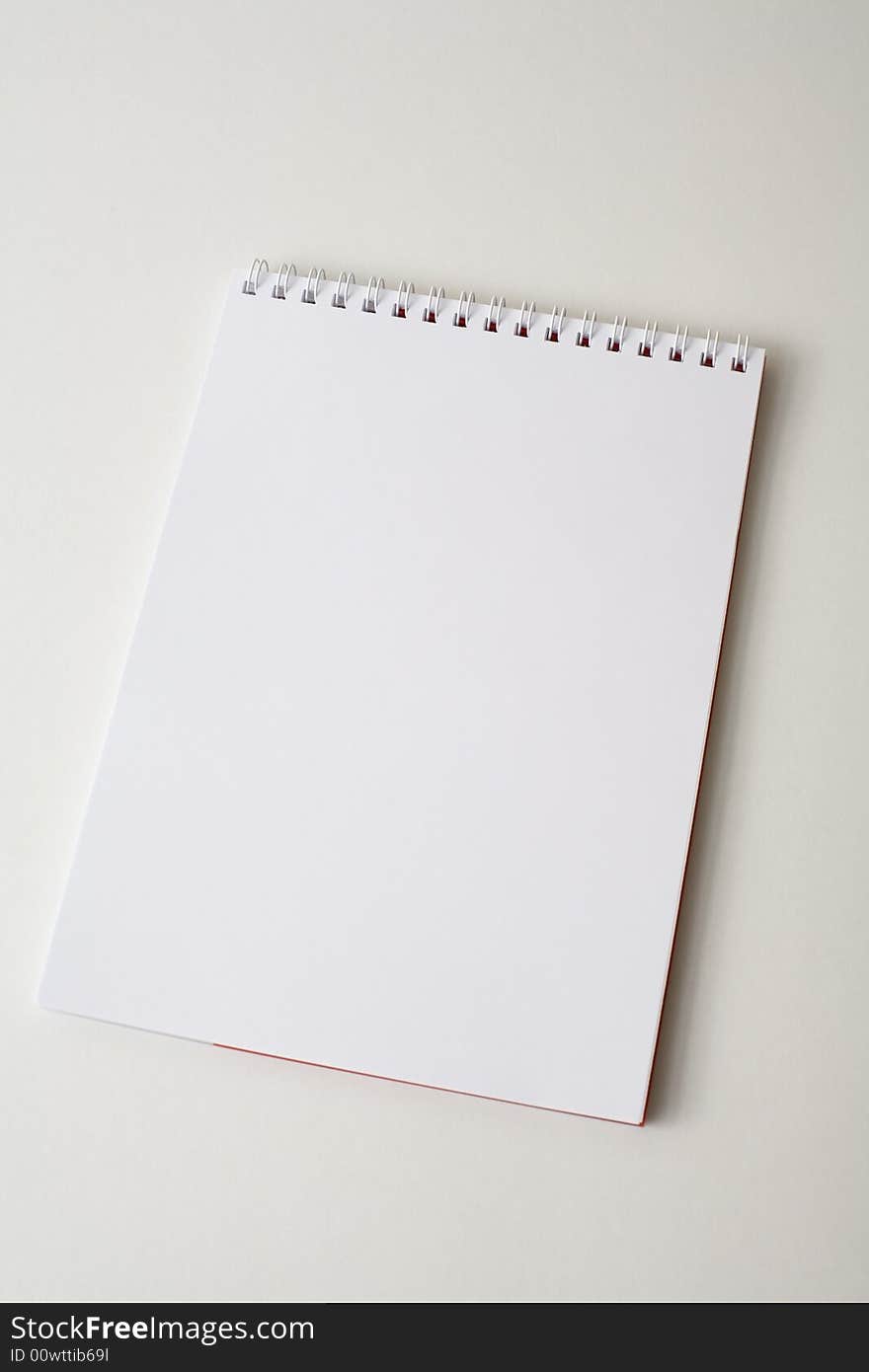 Blank notebook ready for writing. Blank notebook ready for writing