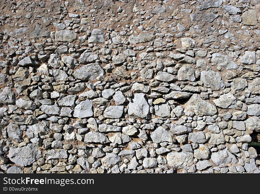 Very old and ruined castle wall, isolated. Very old and ruined castle wall, isolated