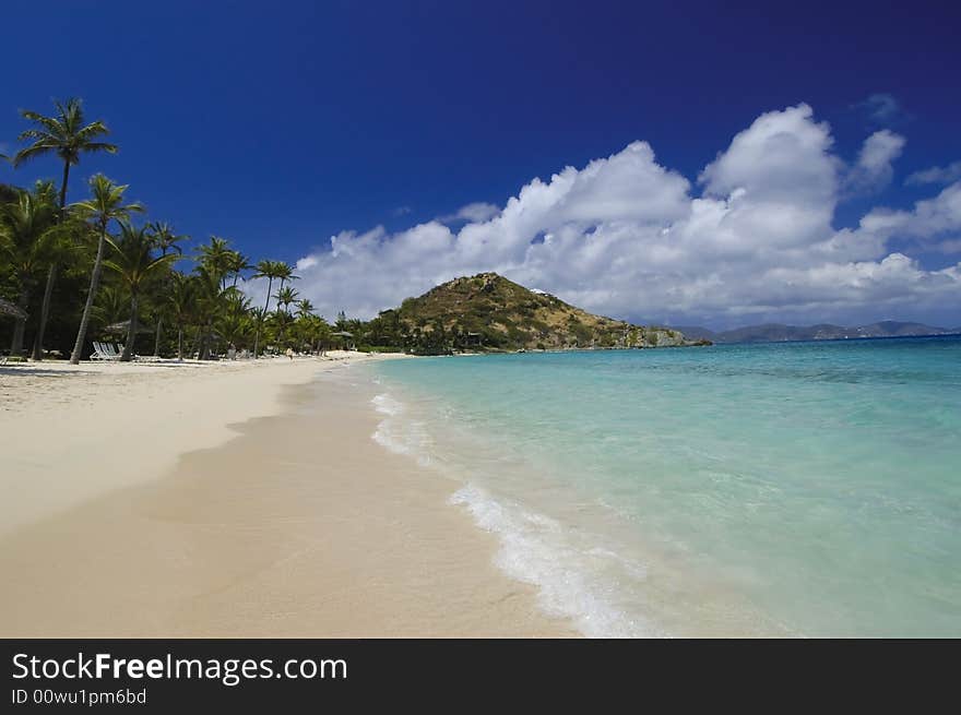 Island Beach, Ocean View, Blue skies