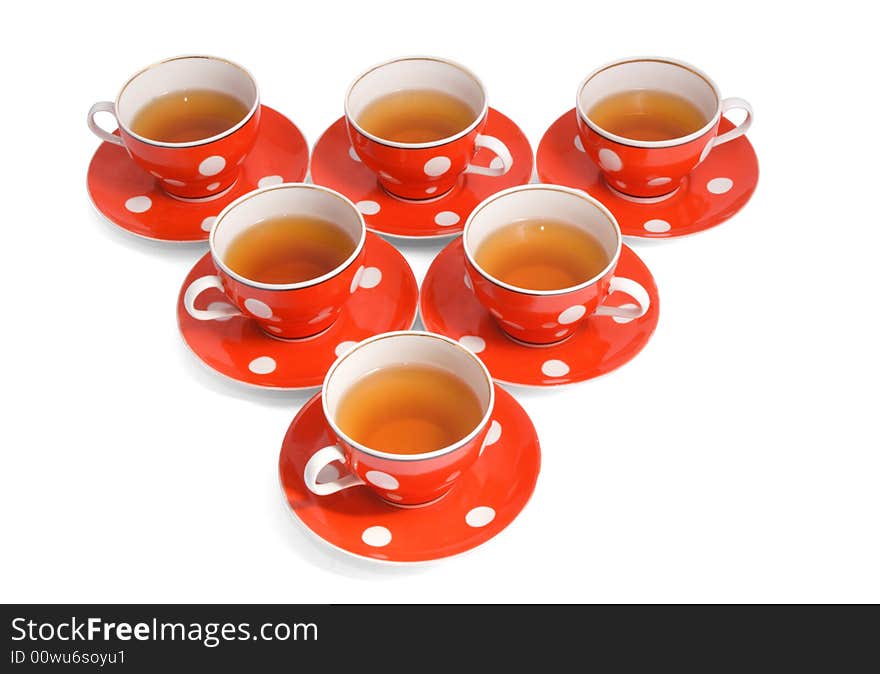 Six teacups