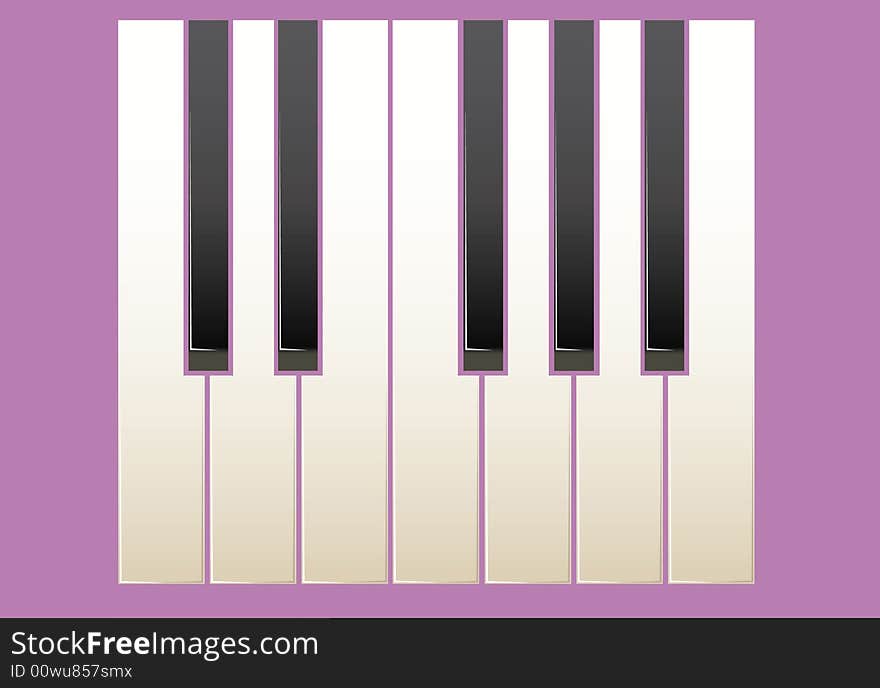 The piano. a vector illustration. The piano. a vector illustration.