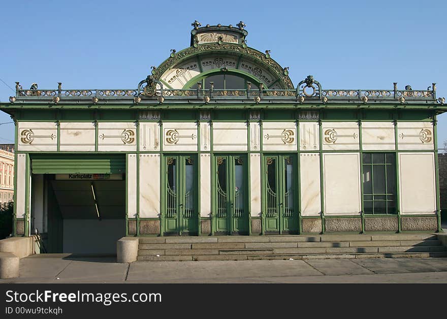 Metro station Karlsplatz in Vienna, Austria