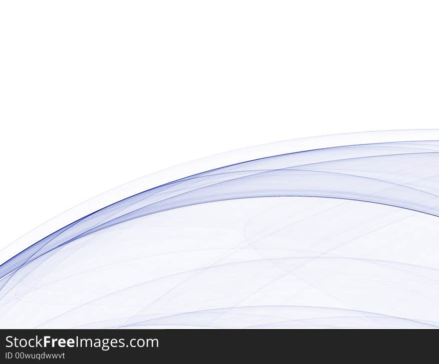 A blue abstract flame on white background. A blue abstract flame on white background