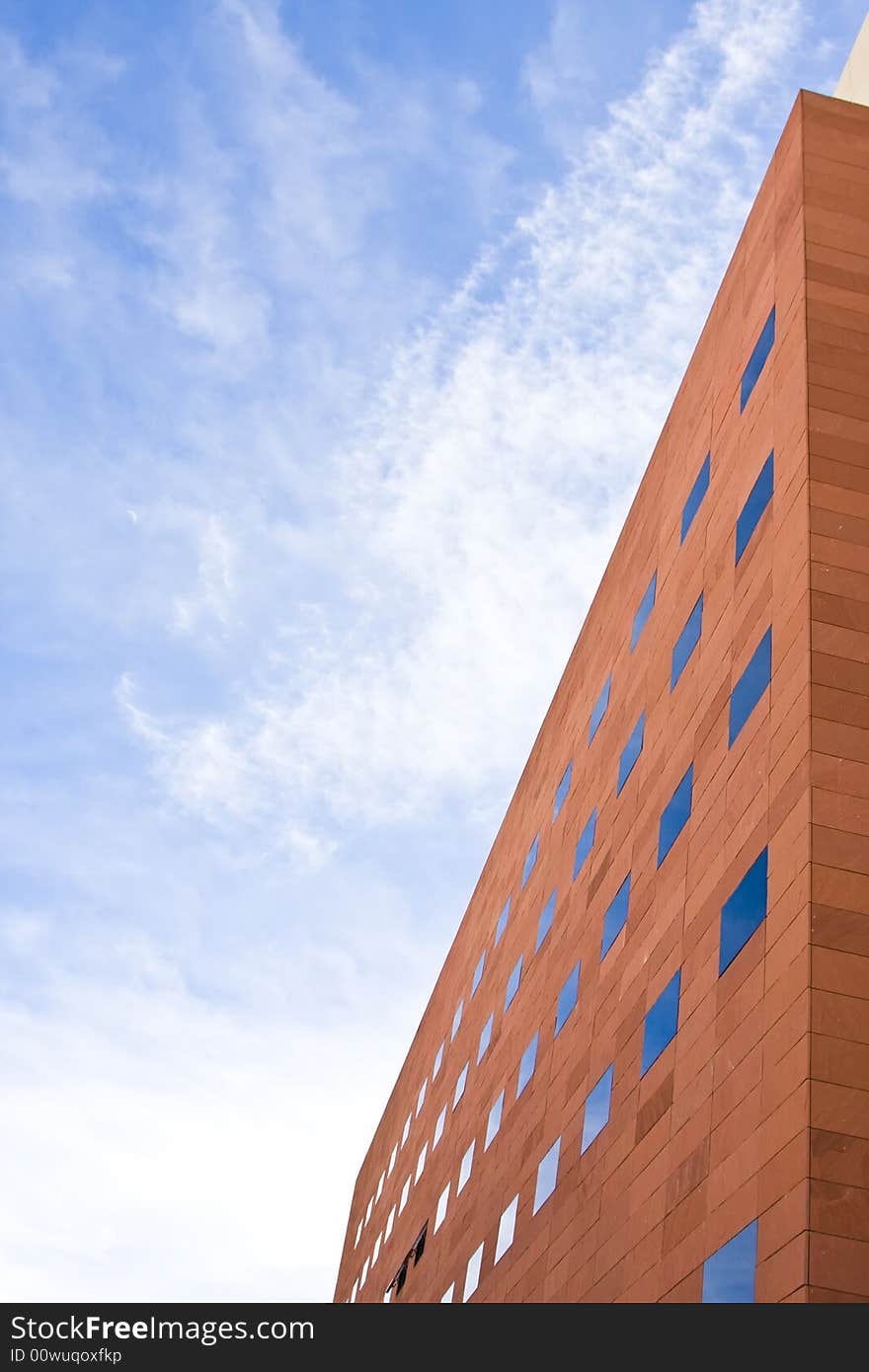 Abstract building over blue sky. Abstract building over blue sky.