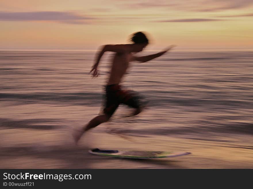 Surfer on Beach