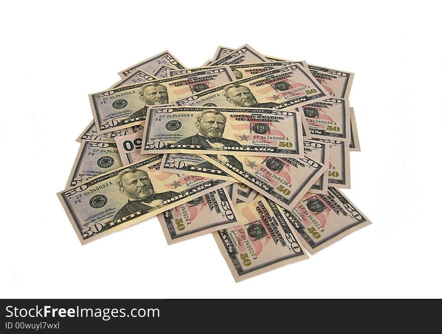 Lot of dollar banknotes