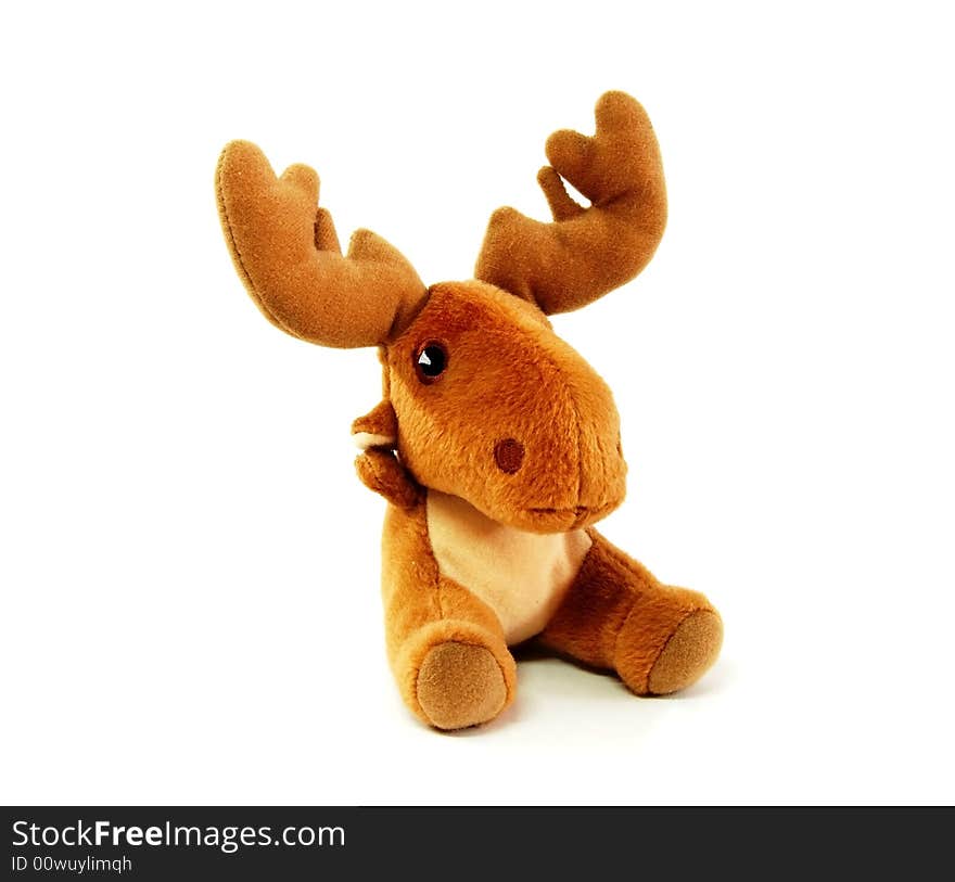 Soft children's toy - deer, close up