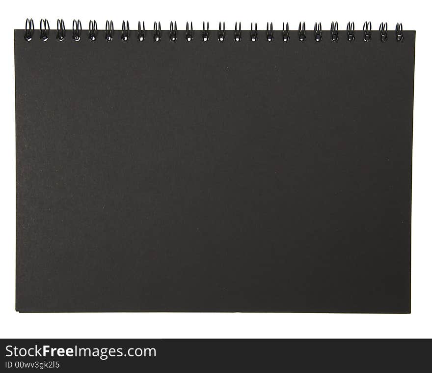 Black Notepad Isolated On White Background