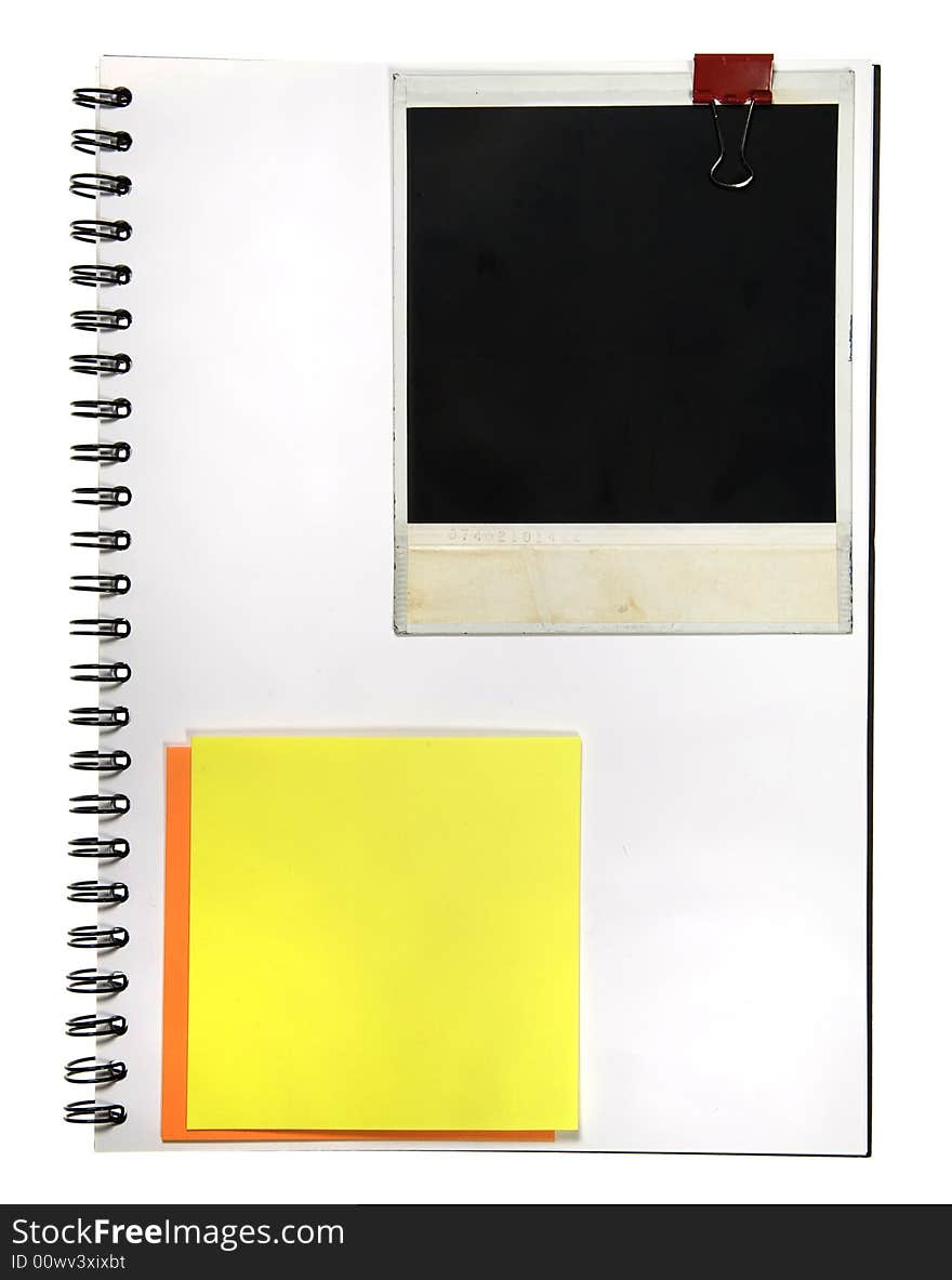 Notepad With Memo and Camera Frame