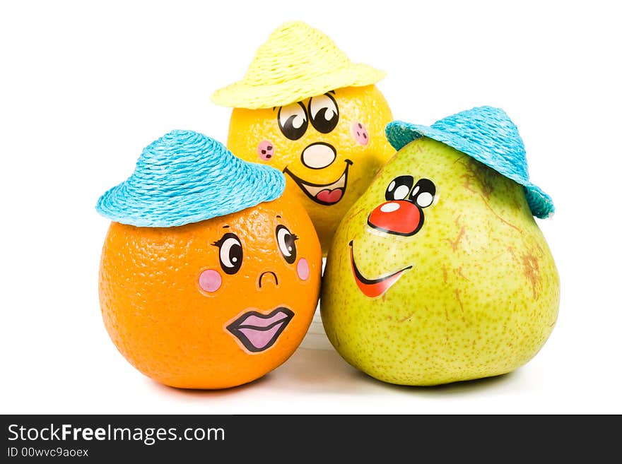 Cheerful Little Men From A Fresh Fruits