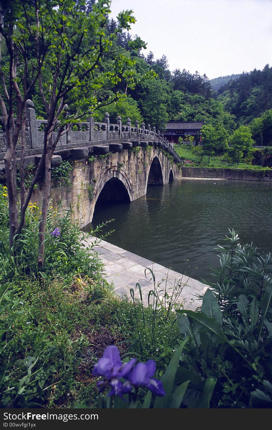 Ancient stone bridge ,Wudang mountain,Hubei province,China.