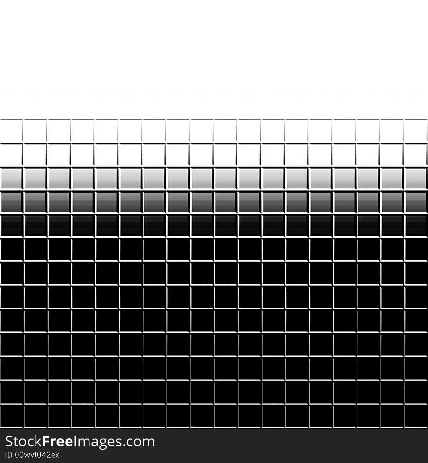 Background design of gradient black and white tiles with white copyspace. Background design of gradient black and white tiles with white copyspace.