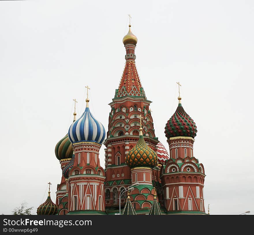 View on a Temple of Vasiliy Beatific in Moscow on Red Area.