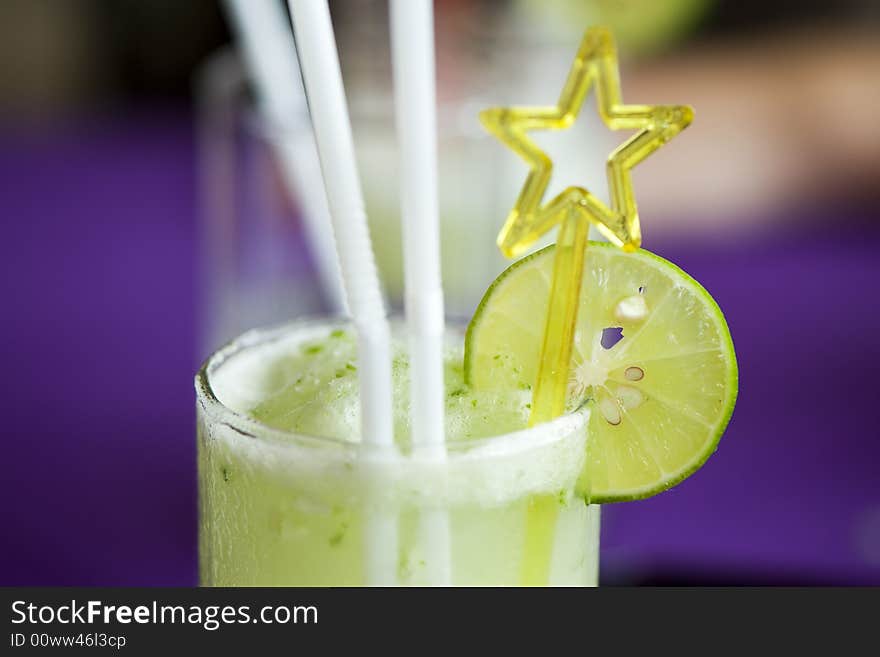 Coctail with lime