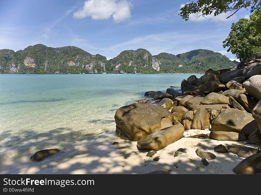 Rocks In Tropical Water