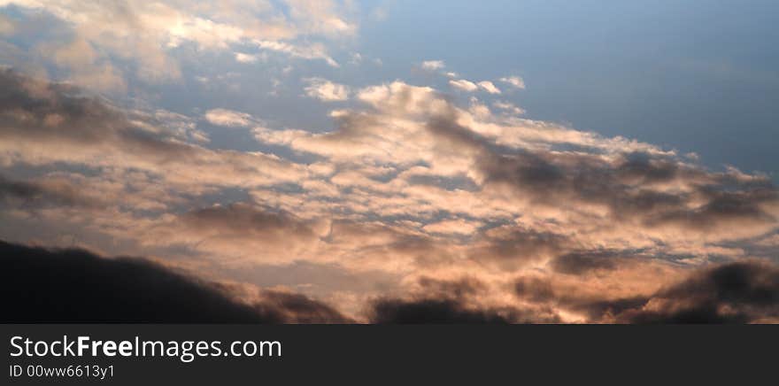 Panoramic view of a storm clearing