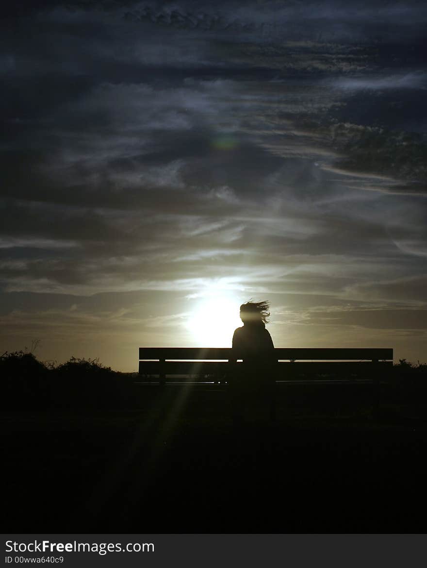 Gazing out over the Indian Ocean, wathing the sun set off the coast of Western Australia. Gazing out over the Indian Ocean, wathing the sun set off the coast of Western Australia