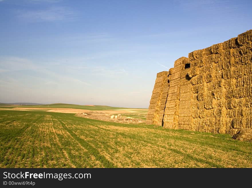 Bales of straw