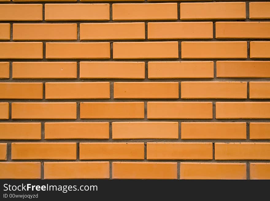 Wall from a red brick. Wall from a red brick