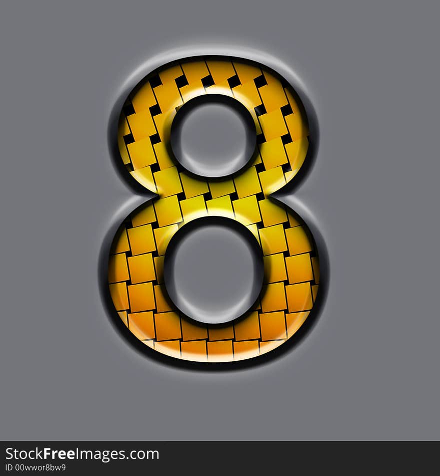 Orange 3d number