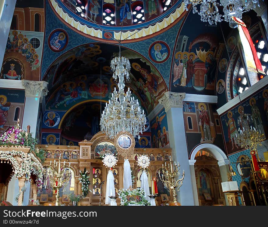 A beautiful rebuild monastery near Spili (Crete - Greece). A beautiful rebuild monastery near Spili (Crete - Greece)