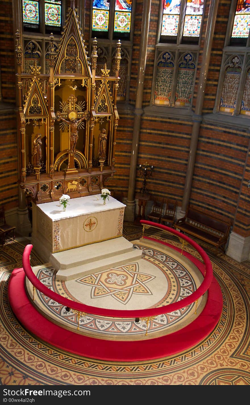 Aerial view of an altar (Lund, Sweden)