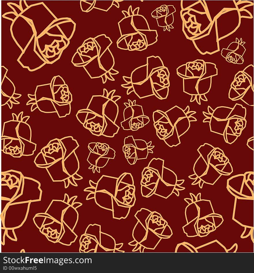 Abstract floral seamless pattern