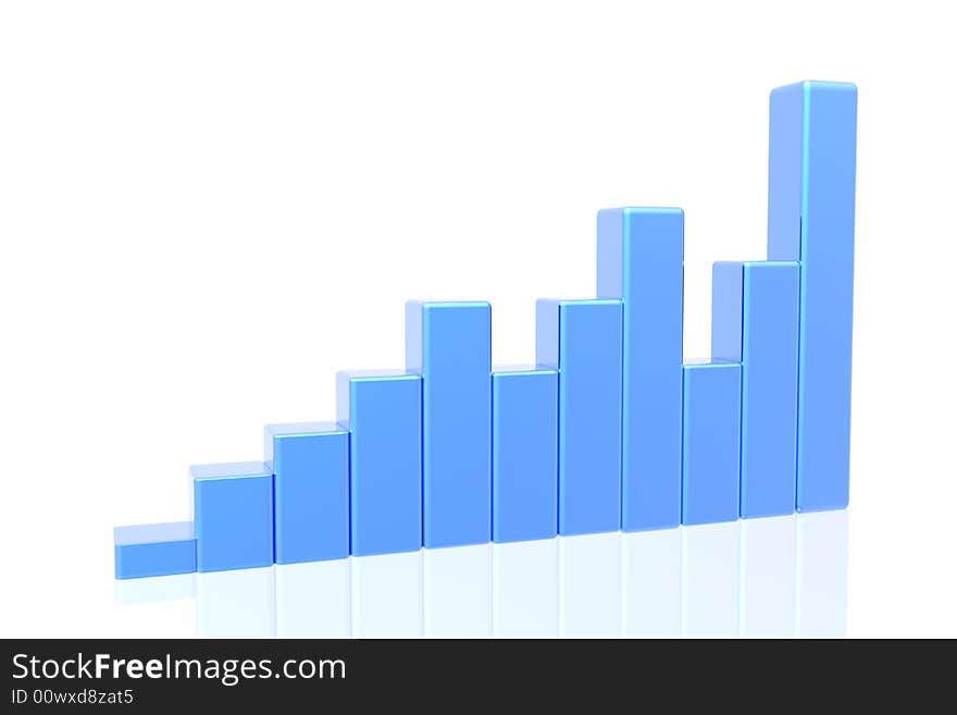 Diagram of business success isolated in white background