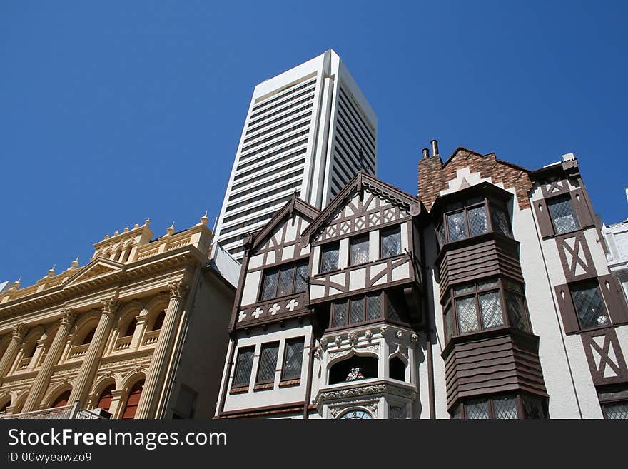 View of diverse buildings in Perth. View of diverse buildings in Perth