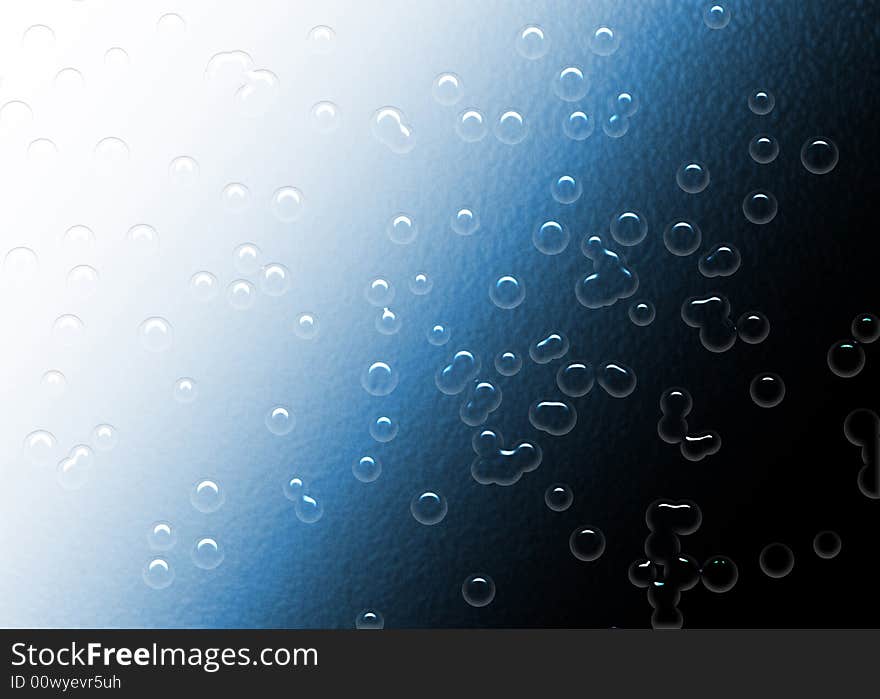 Illustration of drops floating in a kind of deep underwater. Illustration of drops floating in a kind of deep underwater