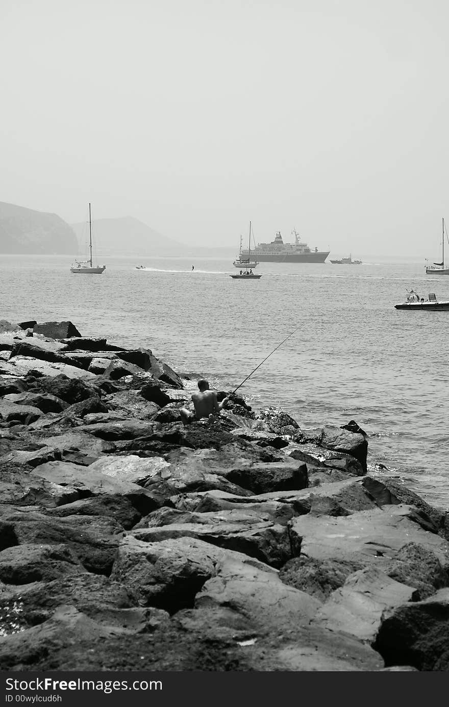 The sea, stones, the ships!