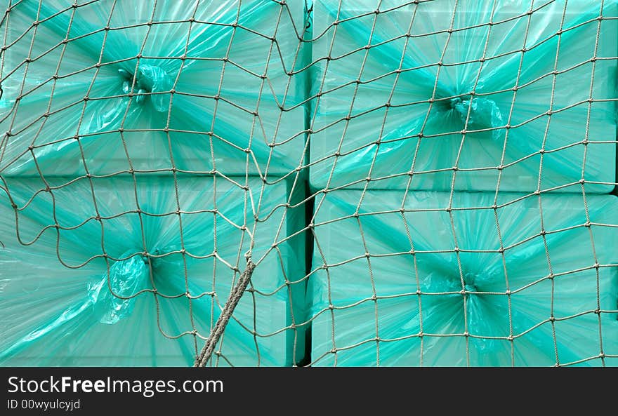 Turquoise plastic abstract