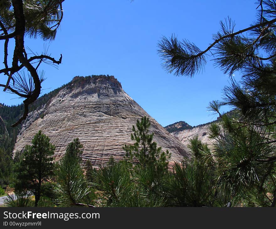 Checkerboard mesa in Zion, NP, Utah