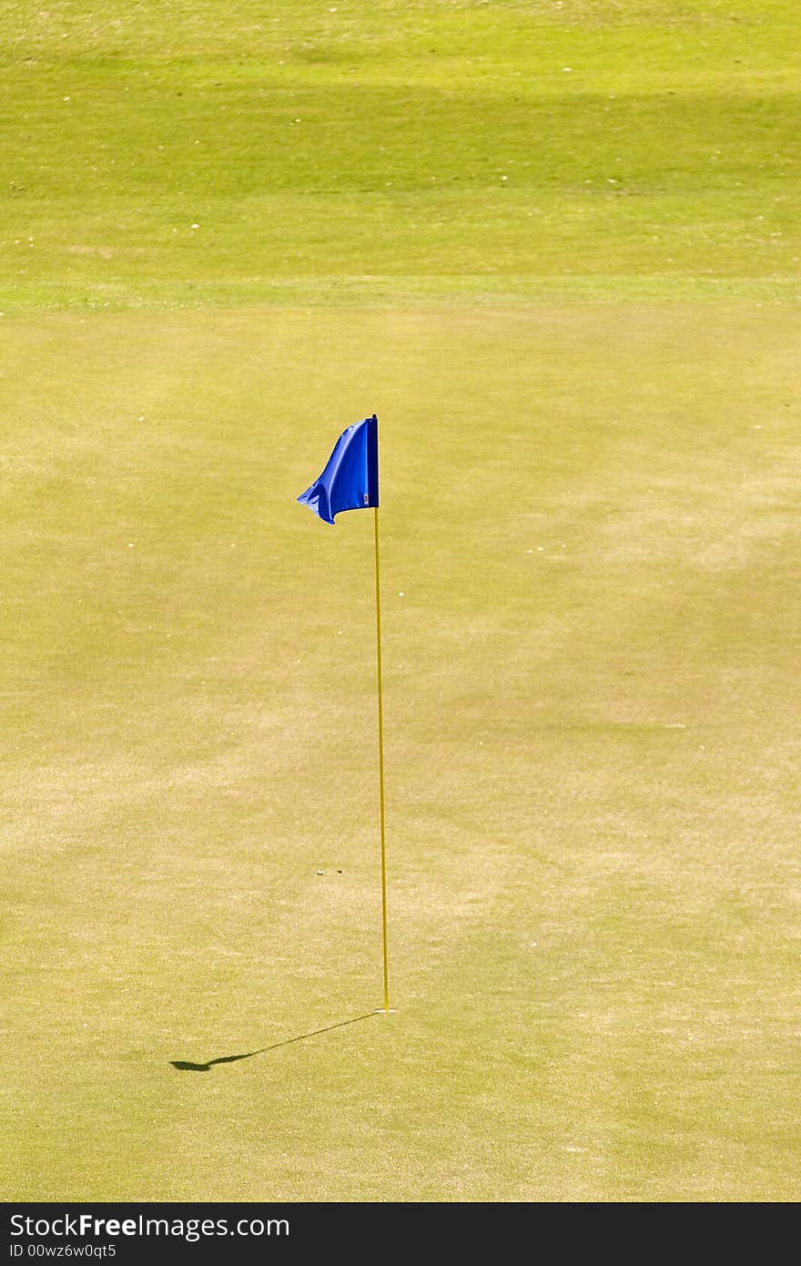 Blue Flag on Eighteenth Green