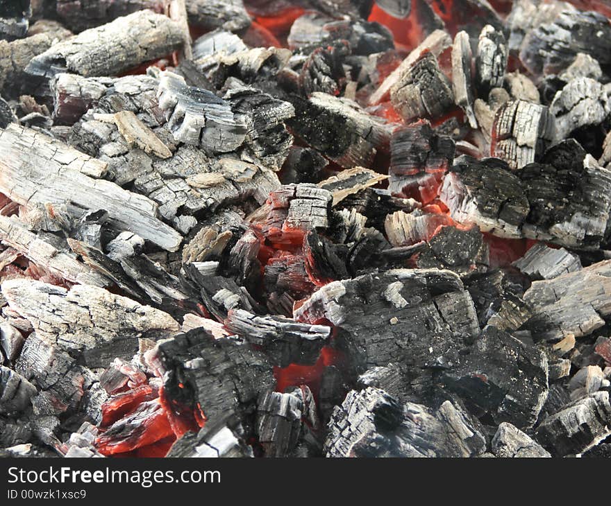 Fire wood burning outdoor closeup. Fire wood burning outdoor closeup