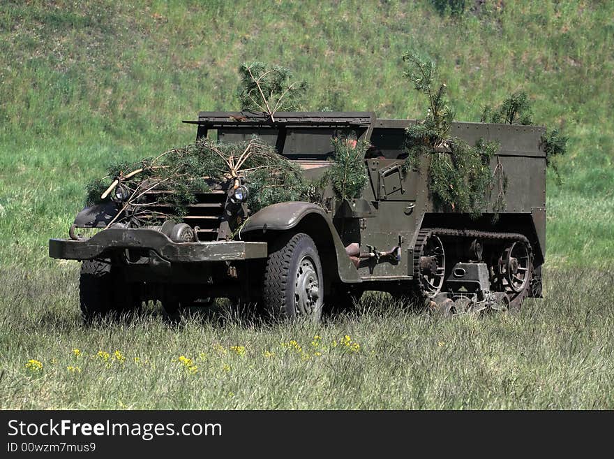 Russian armored personnel carrier from World War II.