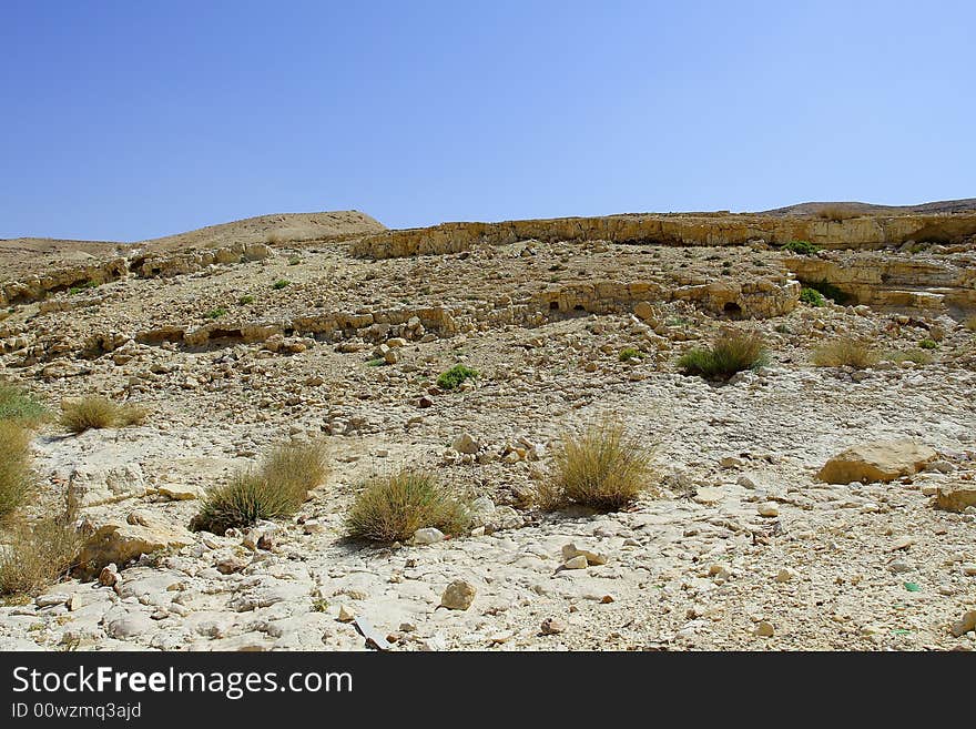 Israel. Variety of colors of Judean desert.